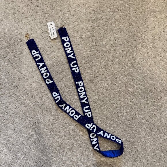 NWT "Pony U" SMU Gameday Beaded Purse Strap - Picture 1 of 2